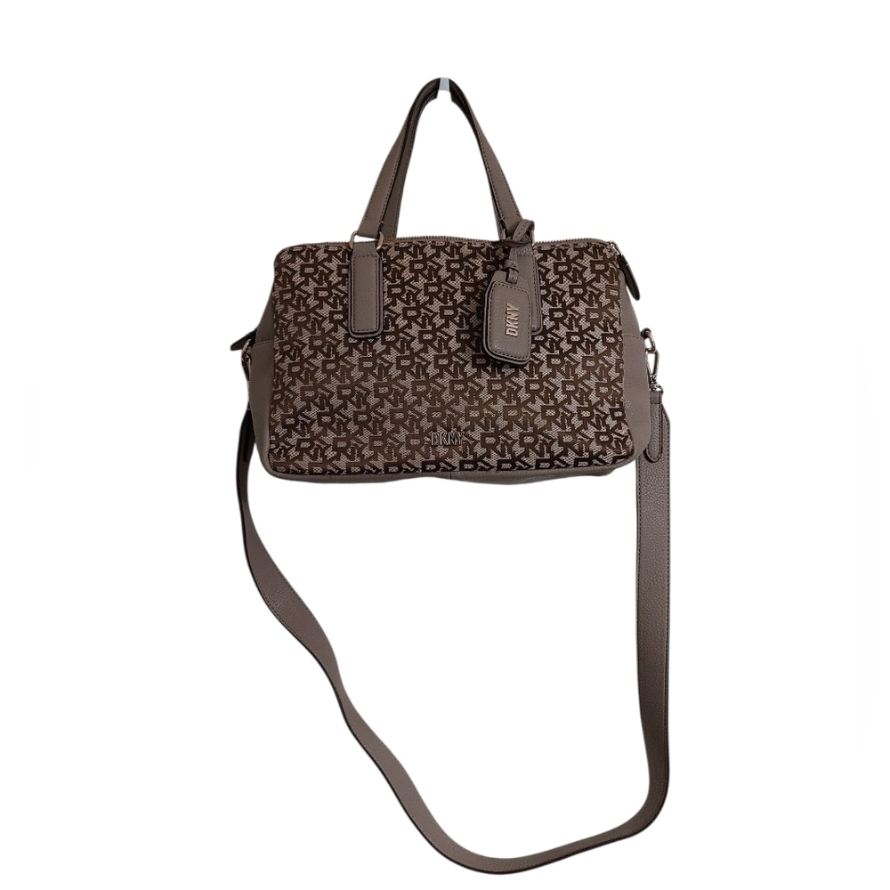 DKNY Brown Logo Tote Bag